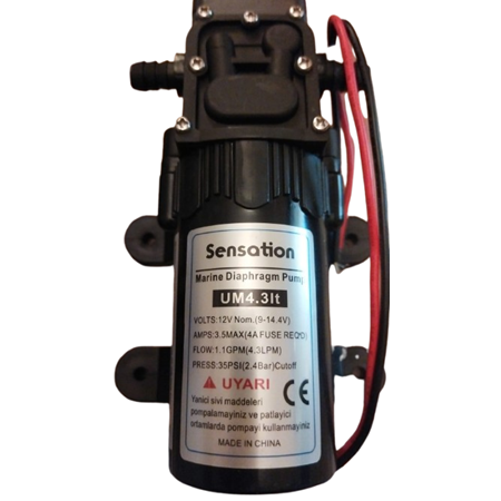 Hidrofor 12 Volt - 4,3 LT / Dakika / 35 PSI