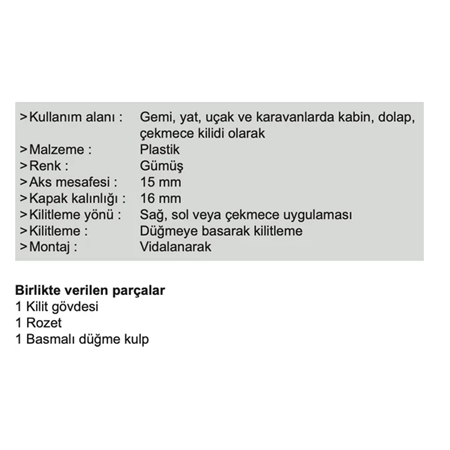 Basmalı Dolap Kilidi