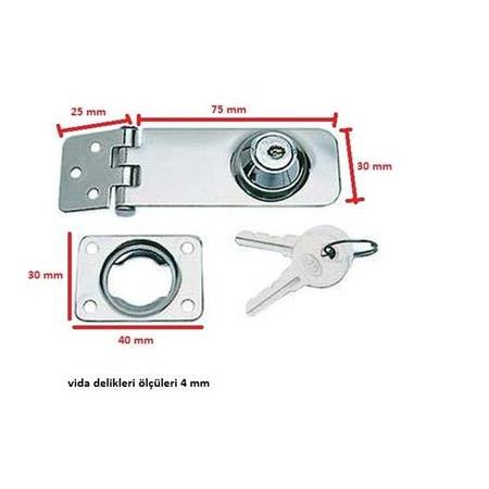 Kilitli Paslanmaz Menteşe Anahtarlı Model